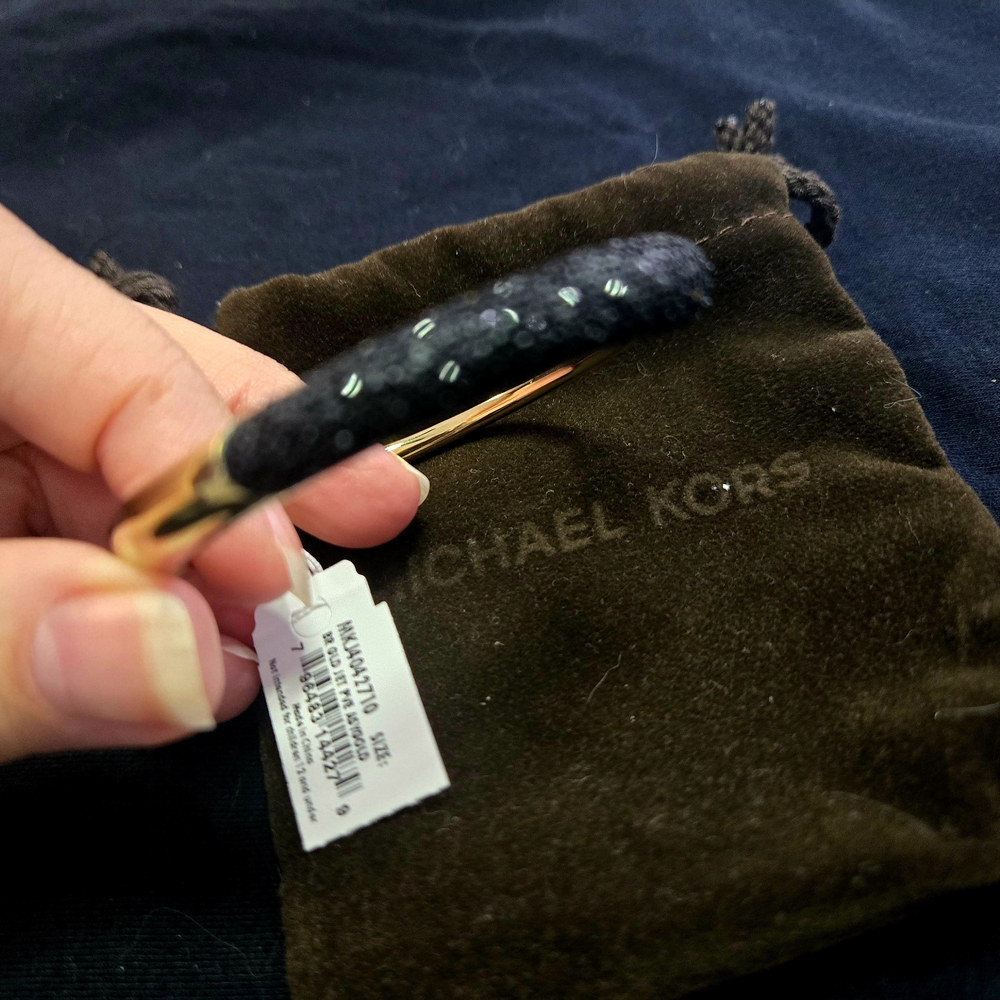 Michael Kors Black and Gold Bangle